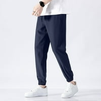 Muške hlače labave svilene svilene čvrste sportske tajice jogger hlače za muškarce