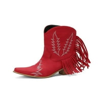 Avamo dame Lies otporni na oblici podizanja cipela High Heel Bootie Walk Comfort Zimske cipele Red 9