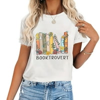 Grafičke majice za žene Smiješne tiskovne košulje Ljetni casual kratkih rukava s labavim fit majicom