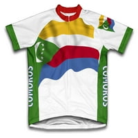 Comoros zastava za biciklizam kratkih rukava za žene - veličina S
