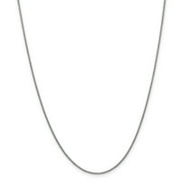 14k bijelo zlato Čvrsto polirano ogrlica od kablovskog lanca veličine 30