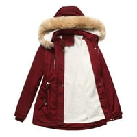 Nejasne jakne za žene zimski kaputi Ležerne prilike dugih rukava Fuzzy fleece plišani obloženi anoraks