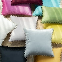 Fantoskop Silky Velvet serije Pom Pom Dekorativni bacanje Jastuk za bacanje, jastuci za kauč kauča,