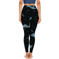 Žene visokog struka podizanja za podizanje vježbi tamki Slim Comfy gradijent boje uski joga hlače trčanje džise
