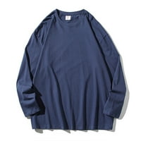 Nadzor dugih rukava sa ležernim majicom Pulover pulover pulover muških rukava muške bluze muške bluze slatke muške vrhove kratkih rukava pamučna mornarica XL