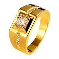 Frehsky prstenovi gospodin Temperamentni pozlaćeni 24K Zlatni prsten Muški prsten Vječni zaručni prsten za vjenčanje