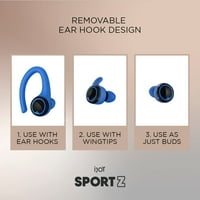 Ijay uživajte u bežičnim slušalicama sa punjenjem + uklonjivim ušima - bežični Bluetooth ušni uši za vježbe - Bluetooth bežične ušice sa punjenje Case - Sportske Bluetooth slušalice (