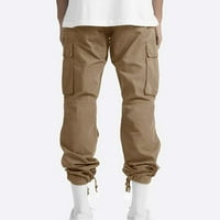 Hanas muške hlače Muške kombinezone za crtanje multi džepne casual hlače Pješačke hlače Pamučne pantalone Khaki M