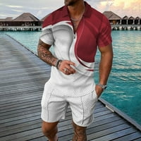 Muška ljetna odjeća dvodijelna set kratkih rukava s kratkim rukavima i kratke hlače set Duks T l
