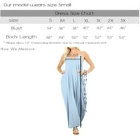 Zenana Women & Plus V-izrez dres na plaži Summer Cami Long Maxi haljina sa bočnim džepovima