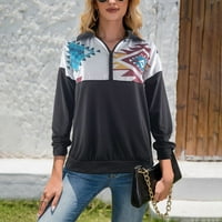 Riforla ženski pulover reverl džemper sa patentnim zatvaračem Ženska dukserica bez kapuljača BK XL