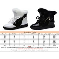 Fangasis ženska platforma okrugla nožni topli plišani obloženi čizme čipkaste cipele sa patentnim zatvaračem