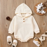 Unise Baby Onege Onege s dugim rukavima Pulover s kapuljačom s kapuljačom s kapuljačom Bodysuits Toddler