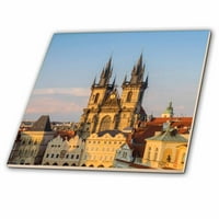 Češka, Prag. Tyn Church stoji preko stare gradske trgu Staklene pločice CT-277303-6