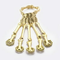 Sanwood Punk Gothic skelet lubanja kost ručna bangle prstena za prstenje na narukvicu nakita
