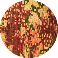 Ahgly Company u zatvorenom okruglom apstraktnoj narančastim suvremenim prostirkama, 4 '