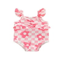 Suandret dojenčad za bebe Jedno kupaće kostim cvjetni pleteni print sitnički koprivi za pukotine kupaćim