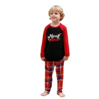 Uklapajte obiteljski božićni pidžami xmas jammies odjeću s dugim rukavima PJS set za vrijeme za spavanje