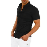 Rovga majica muški poklopcijski ovratnik kratkih rukava s kratkim rukavima bluza