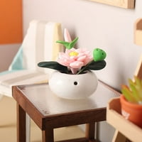 Kripyery 1: Dollhouse Lotus Postrojenje iz izrade Realistična minijatura Lotus Bonsai Dollhouse Dekoracija