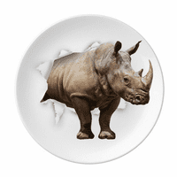 Pakeri za životinje Škoknje Rhinoceros ploča Dekorativni porculanski salver za jelo za večeru