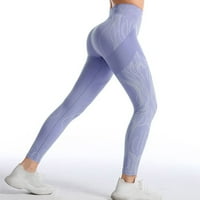 Joga gamaše Žene Levan Smešno tiskano Slim Fit hlače Modni kuk za podizanje Leisure Fitness Yoga Hlače Plava L