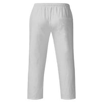 Gomelly Muškarci hlače nacrtane hlače ugrađene dno muške letnje loungewear Solid boja sivi xxl