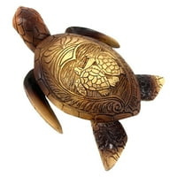 Kornjača za čišćenje oceana Ocean Dekoracija Drvena ručna izrezbarena kornjača ukras za kupatilo plaža