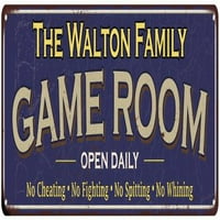 Walton Family Blue Game Game Metal Sign 106180037481