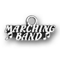 Sterling Silver 16 Unise bo lančani marširajući bend glazbene note Word Privjesak ogrlica