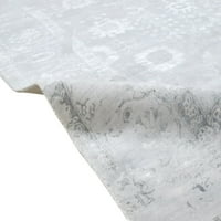 Ručna kotana siva vuna od sive vune modernog orijentalnog sažetka Veliki tepih
