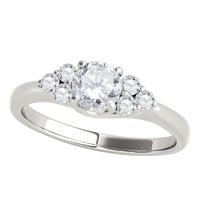 Aonejewelry Carat Diamond Seven kameni zaručnički zaručni prsten u 10k bijelo zlato