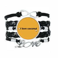 Ljubavna morska kokosova sok narukvica Ljubavna dodatna oprema uvijena kožna kože konop na ručni pojas