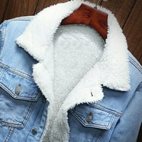 Modni kaput muški zimski topli casual dugih rukava sa nagibom od punog traper kaputa jesen zimska odjeća