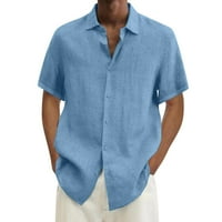 Muško ljetni havaji, košulja s kratkim rukavima dvostruki džep isključite košulju za košulje na ovratniku muškarci