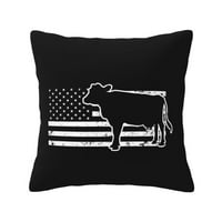 Poljoprivredni krav Američki zastava Backice Jastuk Kućni dekol Koznih obloga za jastuke za krevet na