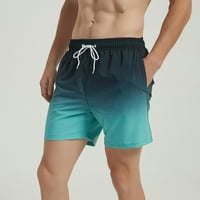 Leesechin muški kratke hlače Atletski ljetni prevelicirane tanke gradijentne hlače na plaži, Ležerne