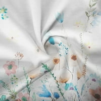 Ženske plus veličina čipka dugih rukava Dugme dugme Up V-izrez Boho cvjetni print maxi haljina ljetna