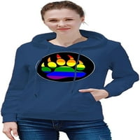 Gay Pride Rainbow Bear Paw Womens Fleece Duksevi vrhovi pulover s kapuljačom s kapuljačom sa džepom