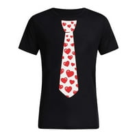 Valentines Dnevna košulja za žene i muškarce Ispis kratkih rukava dukserice Žene Ležerne prilike Crewneck