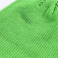 Muške i ženske jesenje i zimske fakultetske stile topla čvrsta boja vezeni pleteni šešir zeleni