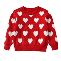 Baby Kids Girls Boys Valentin Ljubav Srce Print pletiva pulover džemper vrhovi