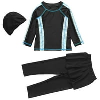 Konzervativna kupaći kostimi za kupaći kostim u toddleru Kompletan pokrov umjereno crno plažno kupalište, veličine 110