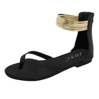 Papuče za žene cipele za prste prozračne ravne ljetne isječke casual plaže sandale okrugli ženske ženske
