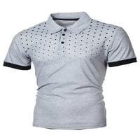 Sanviglor Mens T majice rever vrat Ljetni vrhovi polka točkice Polo majice Atletic pulover Sport majica
