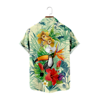 Havajska majica Papagaj i cvijeće casual majica s kratkim rukavima dolje majice Aloha majica Dječje