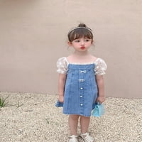 Baby Little Girl Casual Hawreve haljina modne pune boje čipke za šivanje a-line kratke haljine