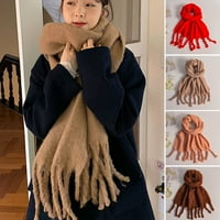 Wirlsweal jesen zimske žene pljeskatih pletenica, pune boje Fluffy Faus Cashmere korejski stil vjetrootporni termički šal s ulicom