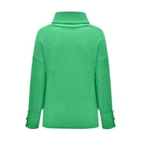 Vivianyo HD džemperi za žensko čišćenje plus veličine jesen i zimsko žensko casual turtleneck pulover