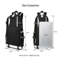 Backpack Bzdaisy sa USB punjenjem i 15 '' prijenosom prijenosnog računala - Crna djetelina Teme unise